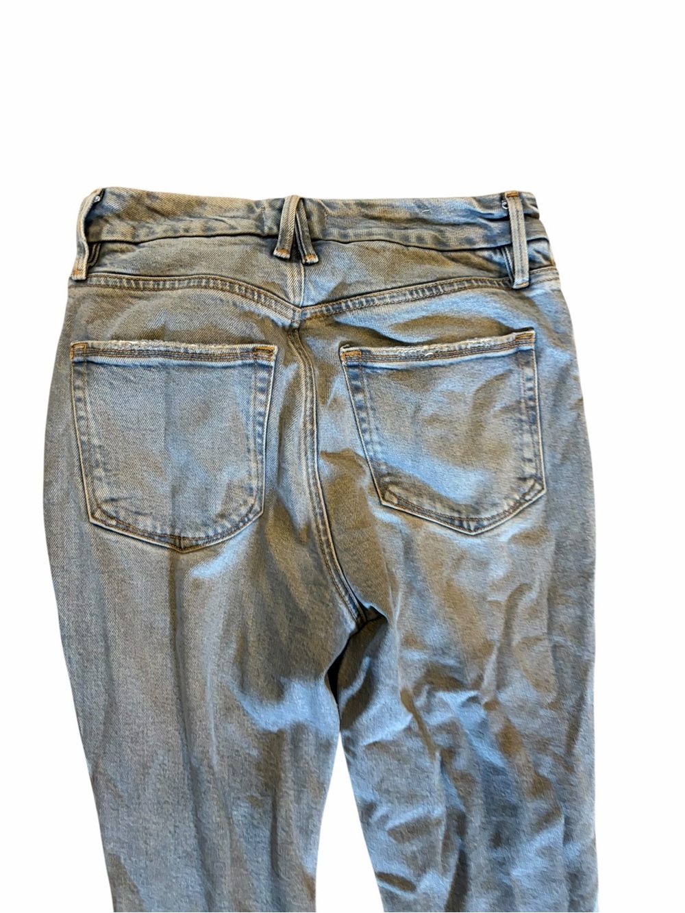 Good American Good Legs Straight Distressed Indigo 510 4/27 - Picture 8 of 12